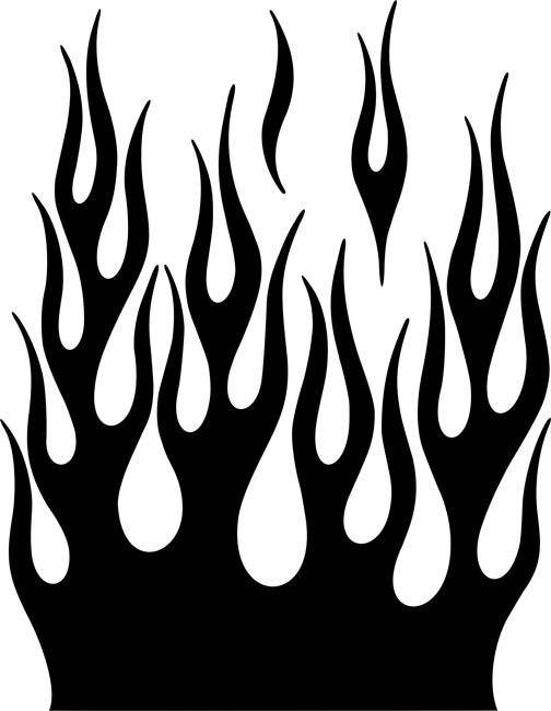 Big flames 1 vinyl stencil