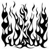 Big flames 2 vinyl stencil