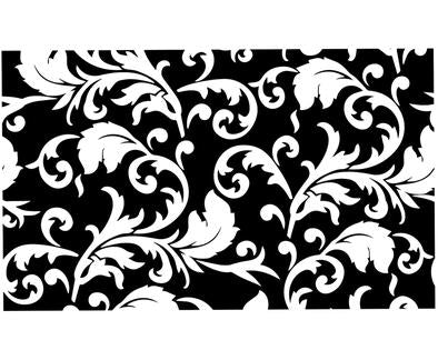 Floral crest vinyl stencil