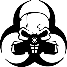 Skull Bio-hazard vinyl stencil pack
