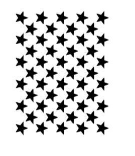Stars 5 vinyl stencil