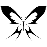 Butterfly Rainbow Reflective Heat Transfer Stencil