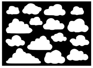 Clouds plastic Reusable stencil