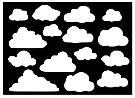 Clouds plastic Reusable stencil