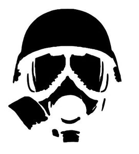 Gas Mask plastic Reusable stencil