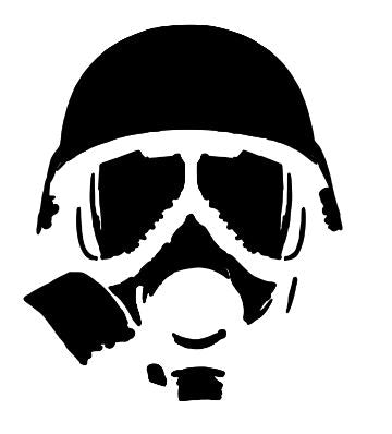 Gas Mask plastic Reusable stencil
