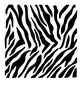 Zebra print vinyl stencil